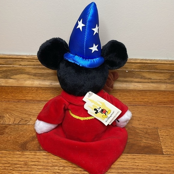 WALT DISNEY WORLD  Sorcerer Mickey Bean Bag Doll  Original Tag Vintage Fantasmic - Picture 3 of 11